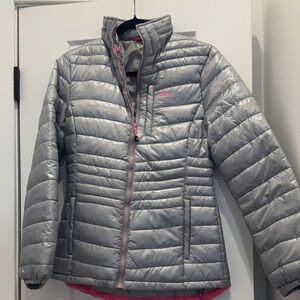 Fila Metallic Gray Jacket with Pink Details